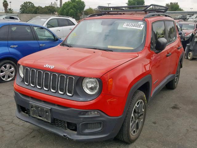 ZACCJAAH3FPC02984 - 2015 JEEP RENEGADE S RED photo 2
