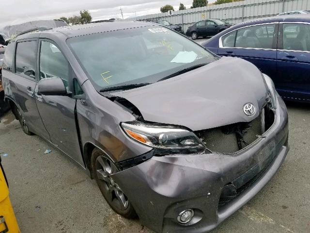 5TDXK3DC7GS756110 - 2016 TOYOTA SIENNA SE GRAY photo 1