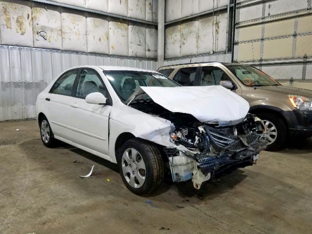 KNAFE221695655225 - 2009 KIA SPECTRA EX WHITE photo 1