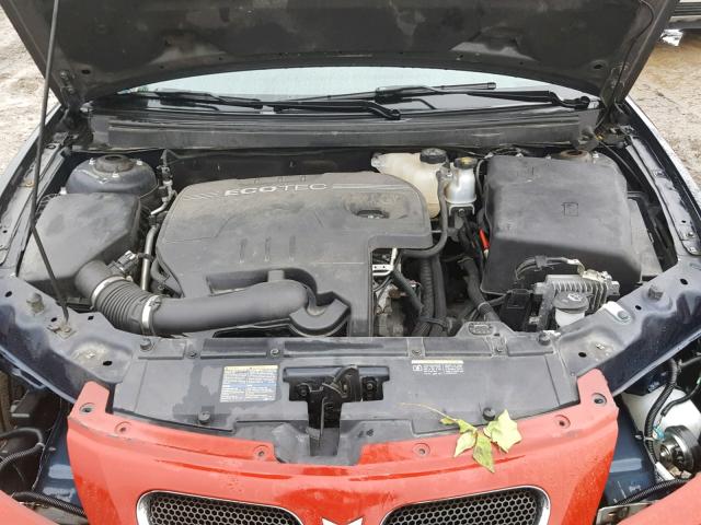 1G2ZF57B484269203 - 2008 PONTIAC G6 VALUE L BLUE photo 7