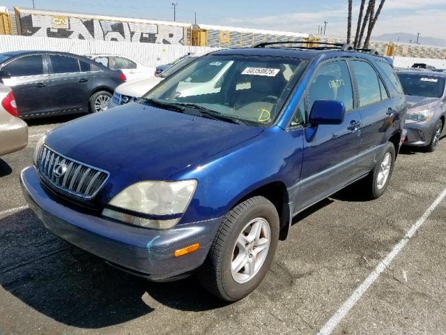 JTJHF10U410166241 - 2001 LEXUS RX 300 BLUE photo 2