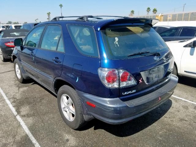 JTJHF10U410166241 - 2001 LEXUS RX 300 BLUE photo 3