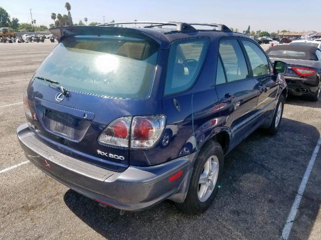 JTJHF10U410166241 - 2001 LEXUS RX 300 BLUE photo 4