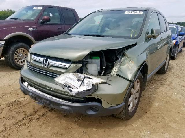 JHLRE38767C022253 - 2007 HONDA CR-V EXL GREEN photo 2