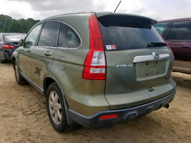 JHLRE38767C022253 - 2007 HONDA CR-V EXL GREEN photo 3