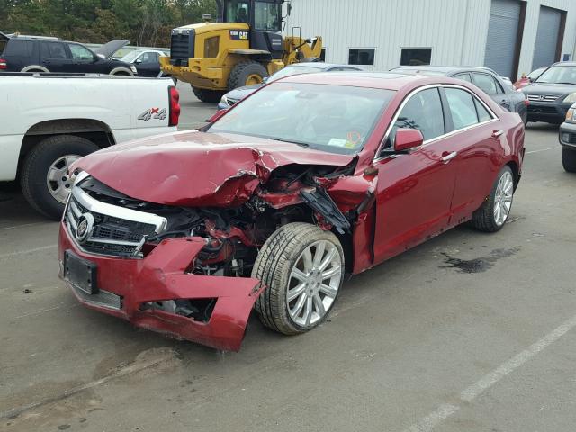 1G6AL5SX7D0151705 - 2013 CADILLAC ATS PREMIU RED photo 2