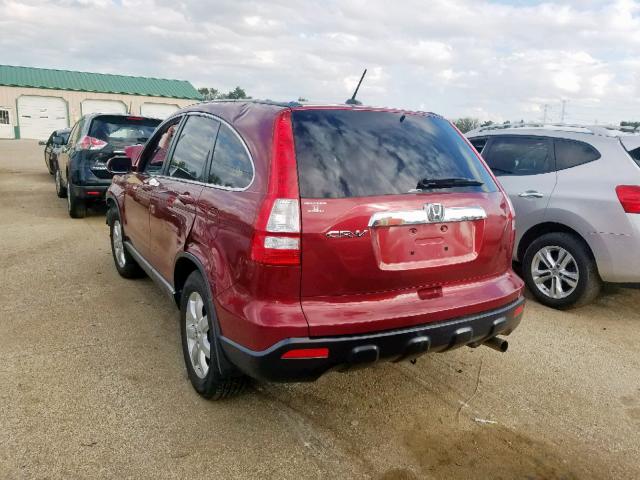 JHLRE48728C017431 - 2008 HONDA CR-V EXL RED photo 3