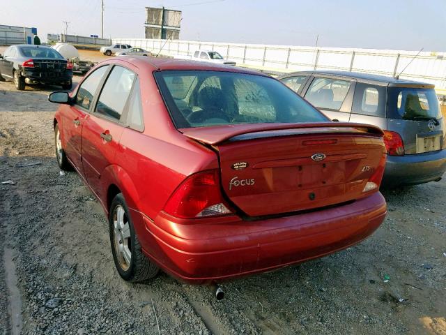 1FAFP38383W124160 - 2003 FORD FOCUS ZTS RED photo 3
