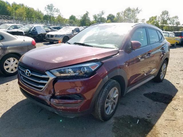 KM8J33A41JU663033 - 2018 HYUNDAI TUCSON SEL BURGUNDY photo 2