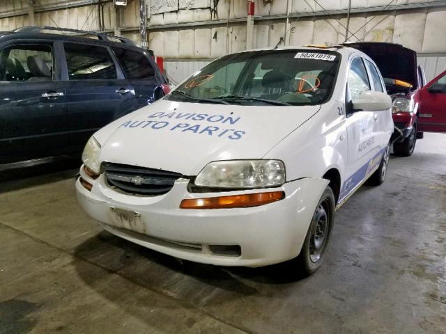 KL1TD66666B590077 - 2006 CHEVROLET AVEO BASE თეთრი ფოტო 2