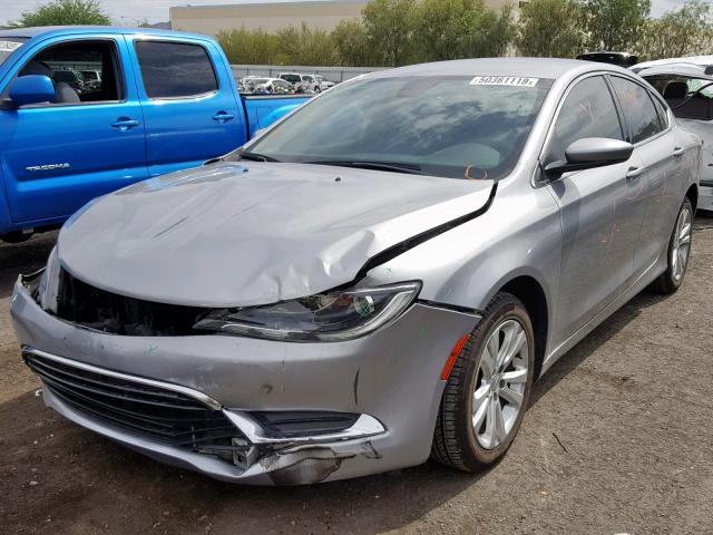 1C3CCCAB9FN679885 - 2015 CHRYSLER 200 LIMITE SILVER photo 2