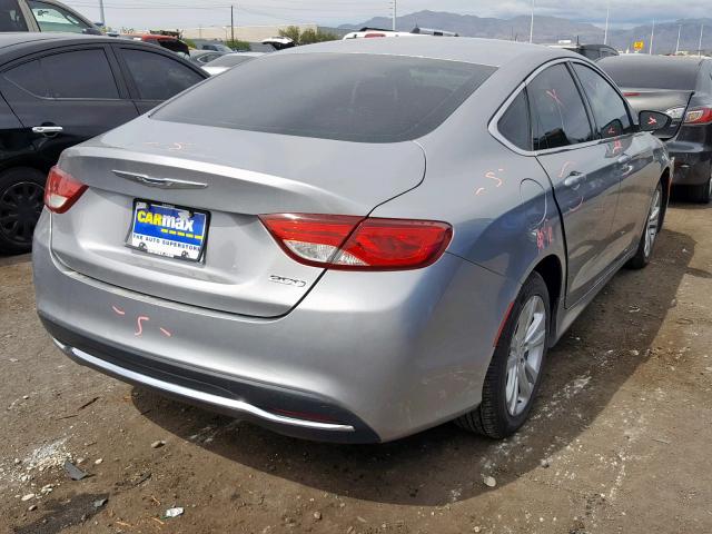 1C3CCCAB9FN679885 - 2015 CHRYSLER 200 LIMITE SILVER photo 4