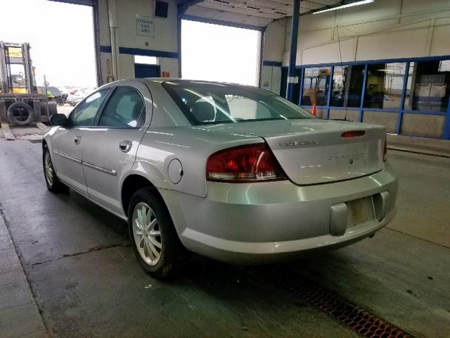 1C3EL56R22N238636 - 2002 CHRYSLER SEBRING LX SILVER photo 3