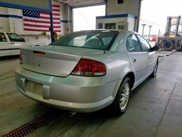 1C3EL56R22N238636 - 2002 CHRYSLER SEBRING LX SILVER photo 4