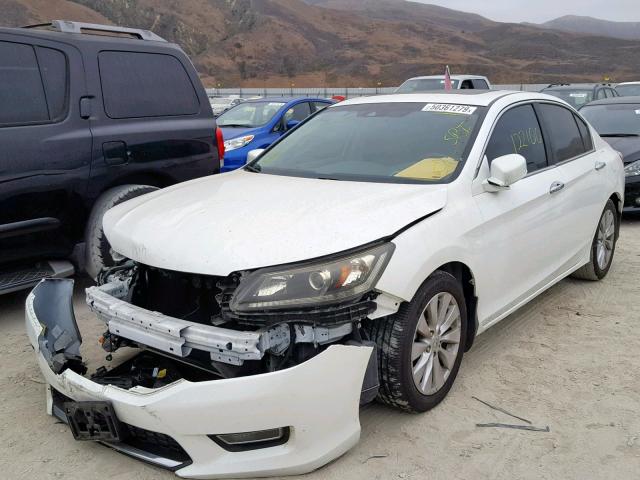 1HGCR2F8XDA017661 - 2013 HONDA ACCORD EXL WHITE photo 2