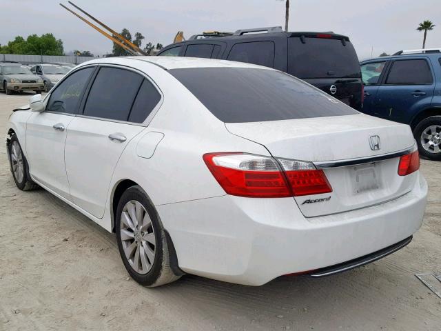 1HGCR2F8XDA017661 - 2013 HONDA ACCORD EXL WHITE photo 3