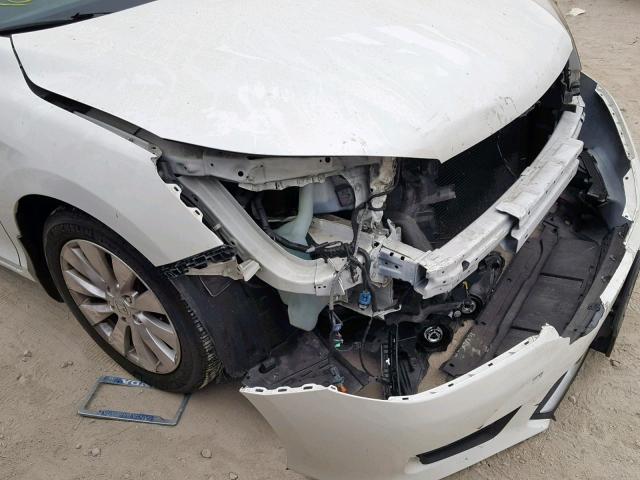 1HGCR2F8XDA017661 - 2013 HONDA ACCORD EXL WHITE photo 9