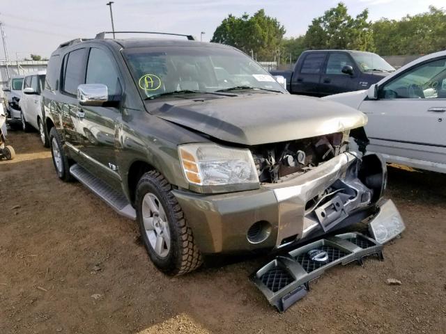 5N1AA08A85N732848 - 2005 NISSAN ARMADA SE GREEN photo 1