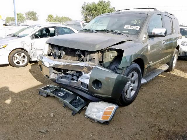 5N1AA08A85N732848 - 2005 NISSAN ARMADA SE GREEN photo 2