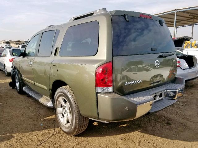 5N1AA08A85N732848 - 2005 NISSAN ARMADA SE GREEN photo 3