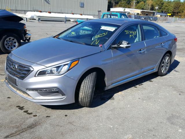 5NPE34AF9HH467052 - 2017 HYUNDAI SONATA SPO SILVER photo 2