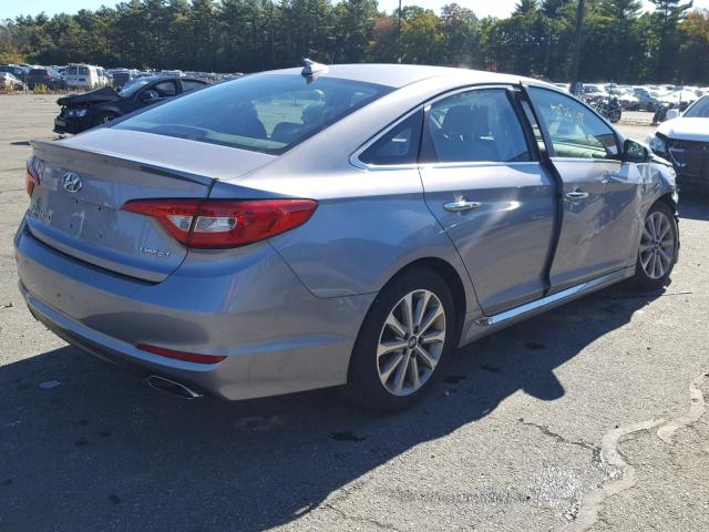 5NPE34AF9HH467052 - 2017 HYUNDAI SONATA SPO SILVER photo 4