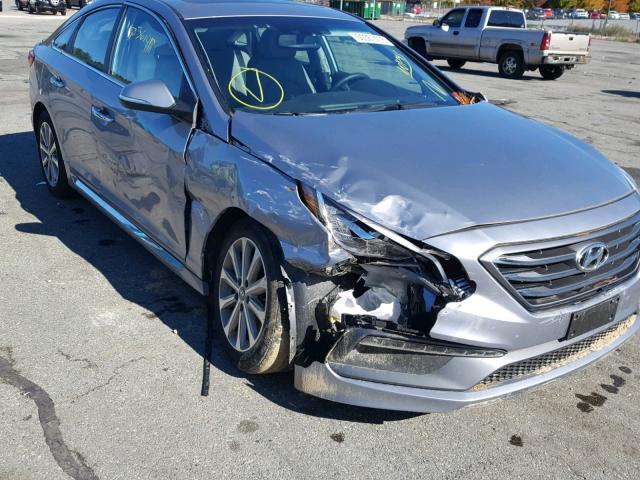 5NPE34AF9HH467052 - 2017 HYUNDAI SONATA SPO SILVER photo 9