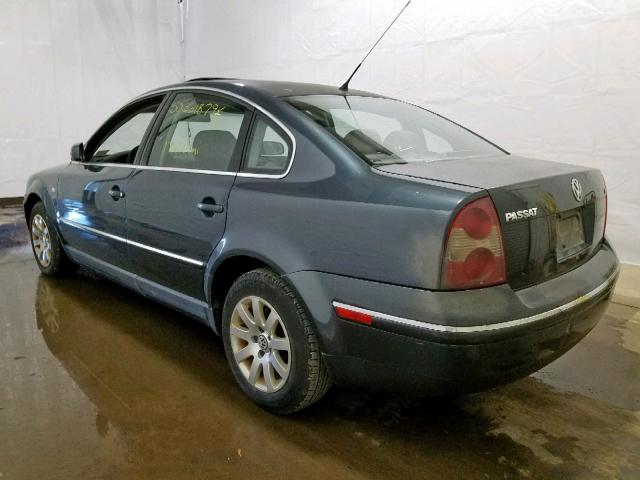 WVWPH63B63P052199 - 2003 VOLKSWAGEN PASSAT GLS GRAY photo 3