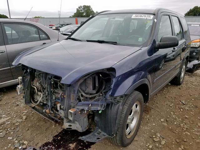 SHSRD78586U431290 - 2006 HONDA CR-V LX BLUE photo 2