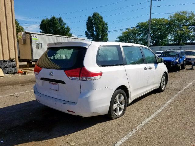 5TDZK3DC2BS064774 - 2011 TOYOTA SIENNA WHITE photo 4