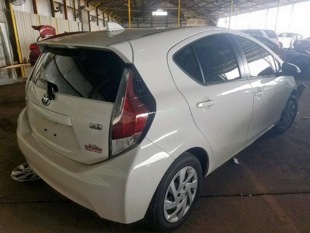 JTDKDTB31F1111861 - 2015 TOYOTA PRIUS C WHITE photo 4