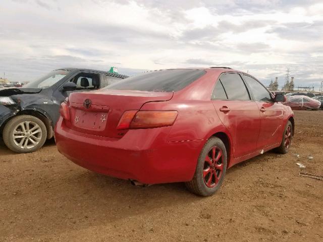 4T1BE46K17U123735 - 2007 TOYOTA CAMRY NEW RED photo 4
