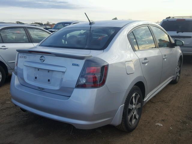 3N1AB6AP3CL775318 - 2012 NISSAN SENTRA 2.0 SILVER photo 4