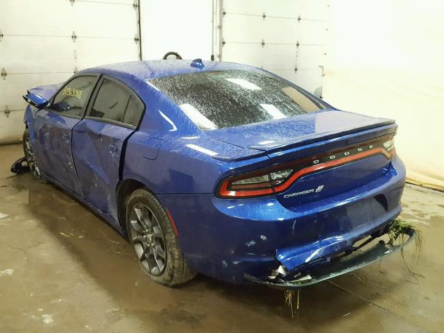 2C3CDXJGXJH330560 - 2018 DODGE CHARGER GT BLUE photo 3