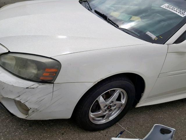 2G2WS522541372254 - 2004 PONTIAC GRAND PRIX WHITE photo 9