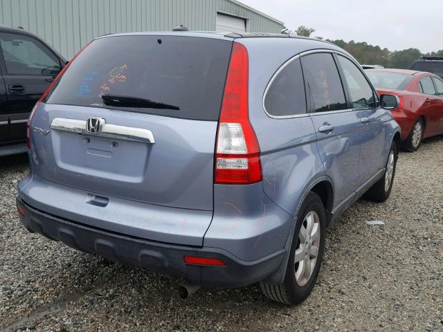 JHLRE48749C023460 - 2009 HONDA CR-V EXL BLUE photo 4