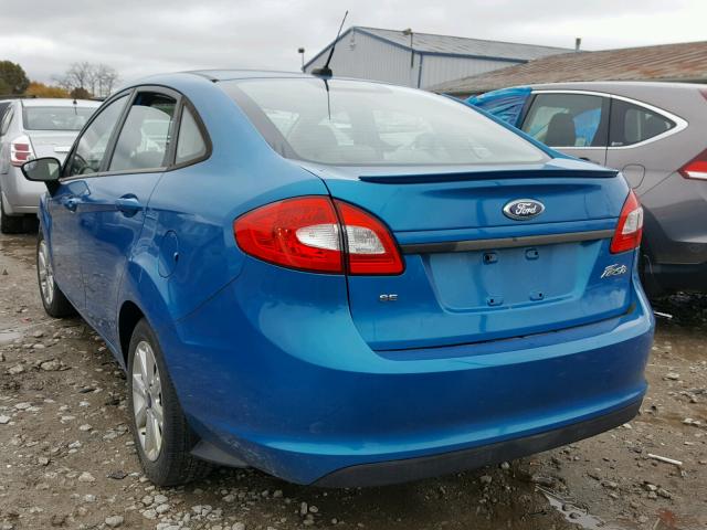 3FADP4BJ7CM150365 - 2012 FORD FIESTA SE BLUE photo 3