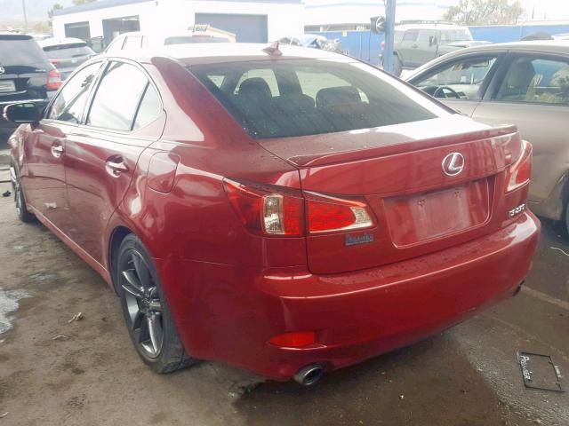 JTHBF5C29C5176391 - 2012 LEXUS IS 250 RED photo 3