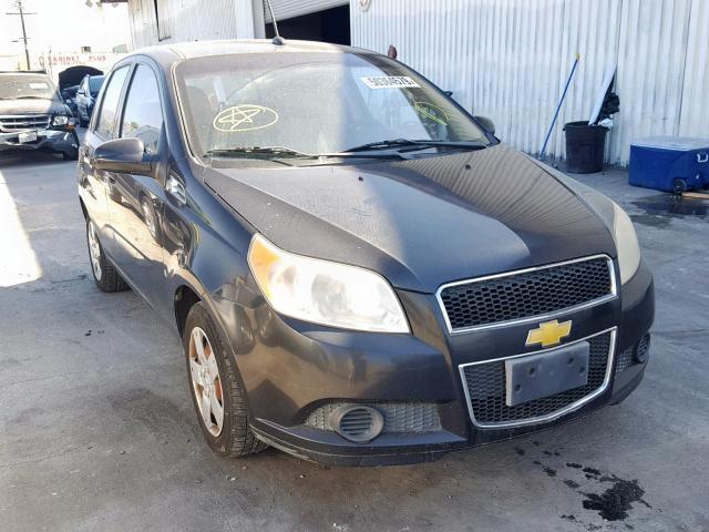 KL1TD66E99B617333 - 2009 CHEVROLET AVEO LS BLACK photo 1