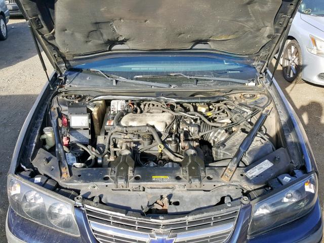 2G1WF55E629217645 - 2002 CHEVROLET IMPALA BLUE photo 7