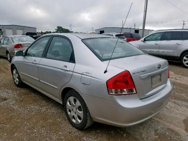 KNAFE121485498674 - 2008 KIA SPECTRA EX SILVER photo 3