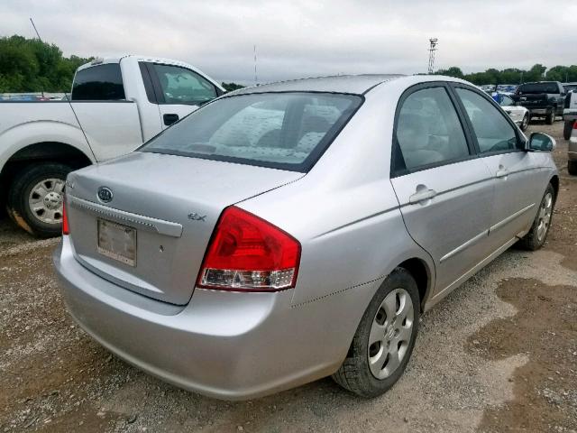 KNAFE121485498674 - 2008 KIA SPECTRA EX SILVER photo 4