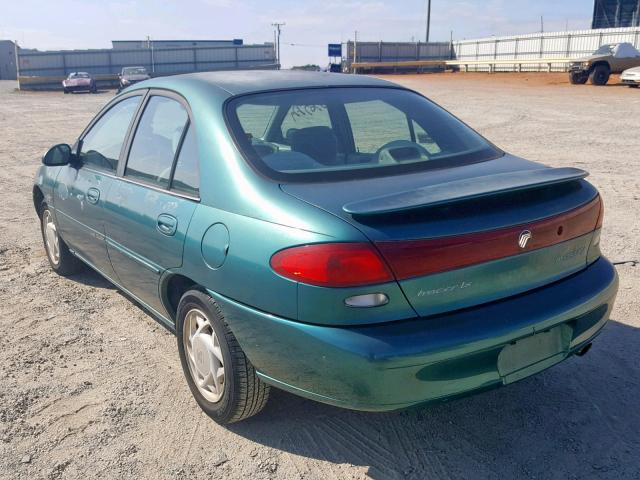 1MELM13P5VW644810 - 1997 MERCURY TRACER LS GREEN photo 3