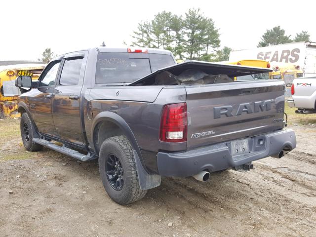 1C6RR7YTXHS771691 - 2017 RAM 1500 REBEL ნაცრისფერი ფოტო 3