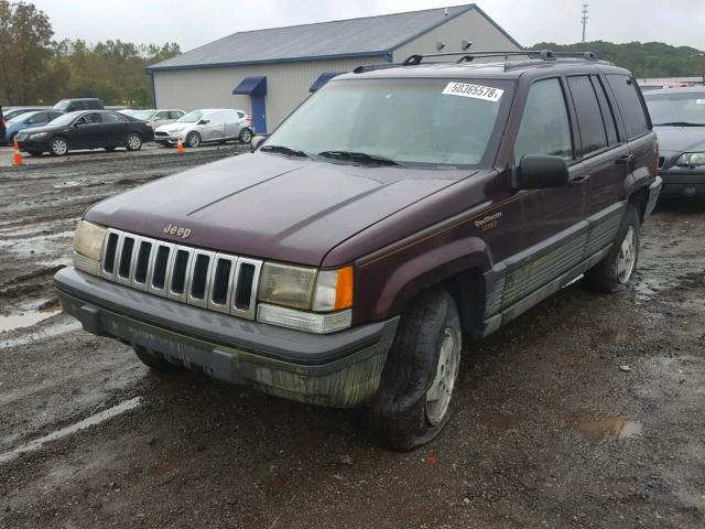 1J4GZ58S8SC567303 - 1995 JEEP GRAND CHER PURPLE photo 2