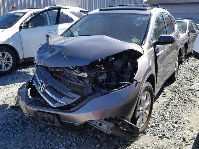 5J6RM4H72CL056541 - 2012 HONDA CR-V EXL GRAY photo 2