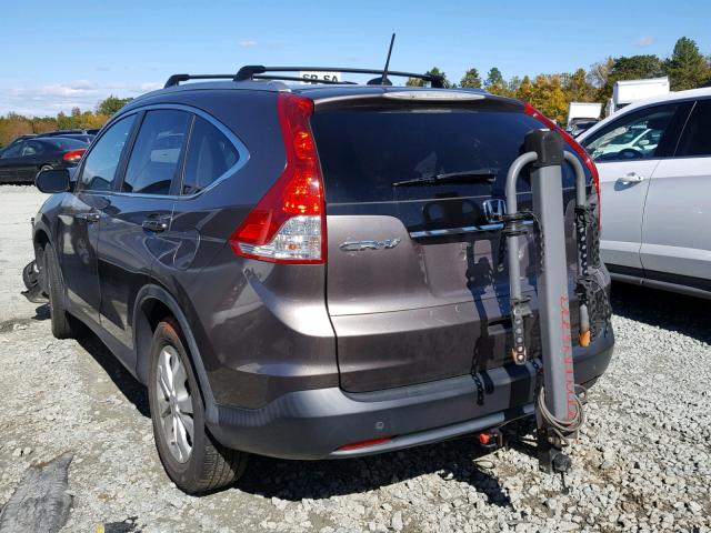 5J6RM4H72CL056541 - 2012 HONDA CR-V EXL GRAY photo 3