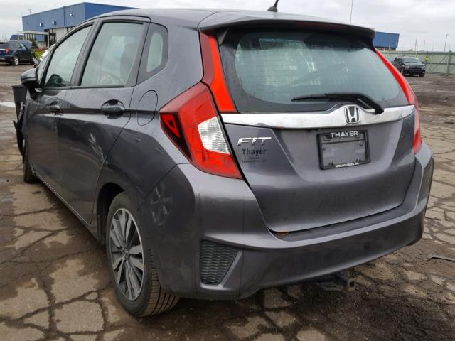 3HGGK5H83FM708377 - 2015 HONDA FIT EX GRAY photo 3