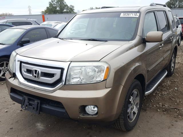 5FNYF48819B014670 - 2009 HONDA PILOT TOUR BEIGE photo 2