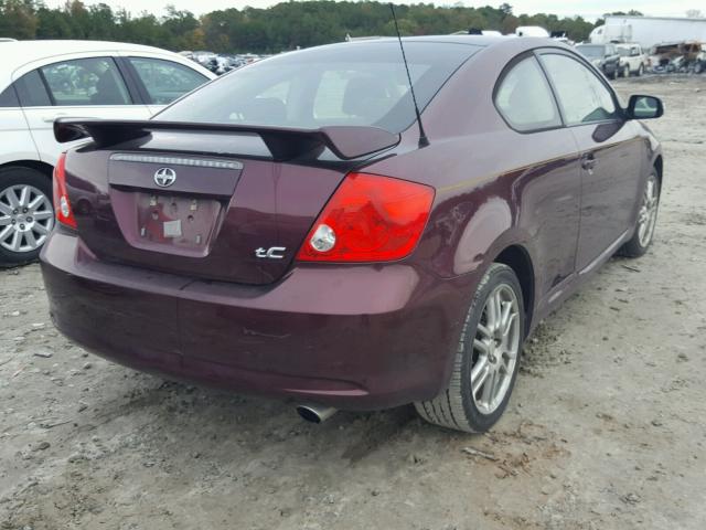 JTKDE177270193282 - 2007 TOYOTA SCION TC 勃艮第红 照片 4
